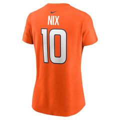 Bo Nix Denver Broncos Women's Name & Number T-Shirt - Orange - Nike