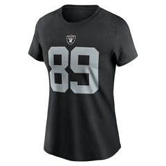 Brock Bowers Las Vegas Raiders Women's Player Name & Number T-Shirt - Black - Nike
