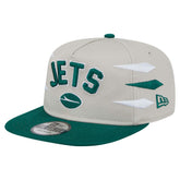 New York Jets New Era Athletic Golfer Snapback Hat - Stone/Green - NFL