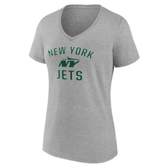 New York Jets Women's Victory Arch V-Neck T-Shirt - Gray - NFL