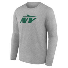 New York Jets Secondary Logo Long Sleeve T-Shirt - Gray - NFL