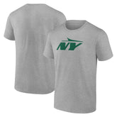 New York Jets Secondary Logo Lightweight T-Shirt - Heather Gray - NFL