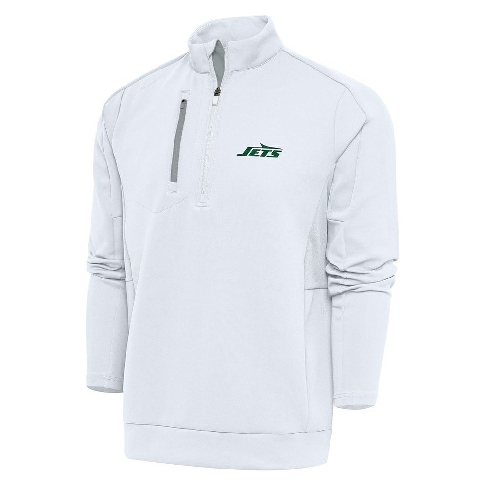 New York Jets Antigua Generation Quarter-Zip Pullover Top - White - NFL