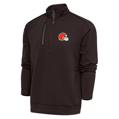 Cleveland Browns Antigua Generation Quarter-Zip Pullover Top - Brown - NFL