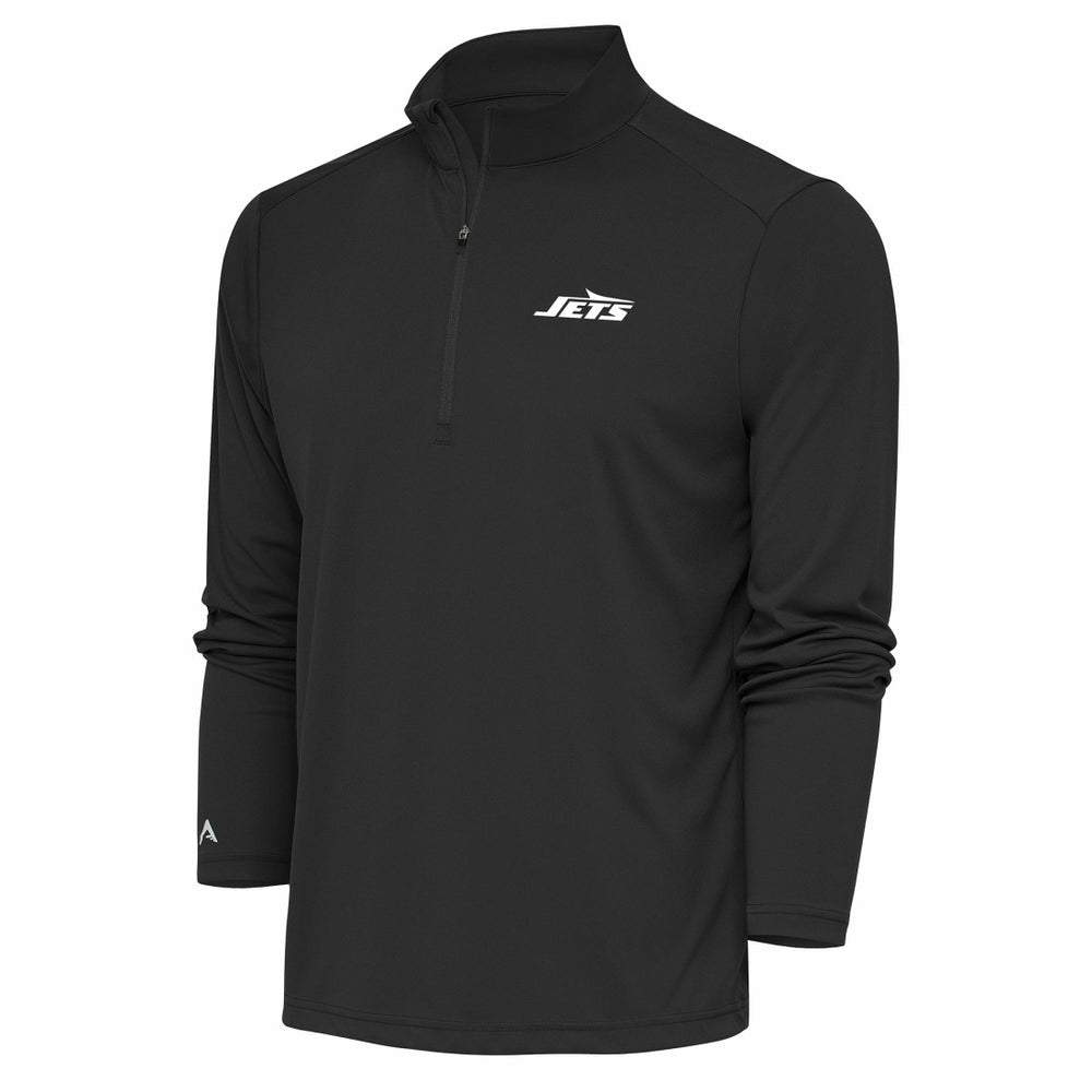 New York Jets Antigua Tribute Quarter-Zip Pullover Top - Gray - NFL