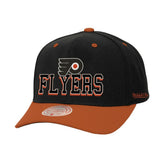 Philadelphia Flyers Mitchell & Ness Backside Script 2-Tone Pro Crown Adjustable Hat - Black/Orange | NHL Lifestyle