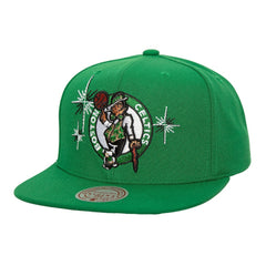 Mitchell & Ness Boston Celtics Starlight Snapback Hat Kelly Green