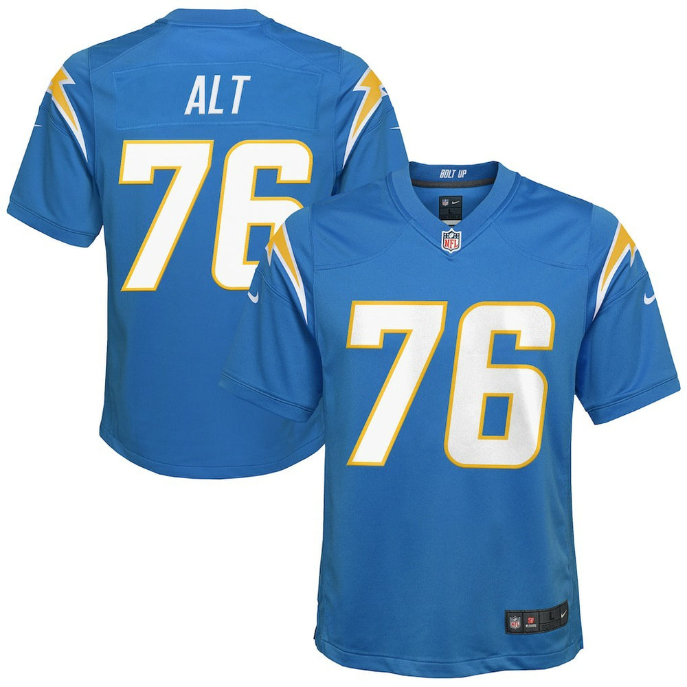 Joe Alt Los Angeles Chargers Youth Game Jersey - Powder Blue - Nike