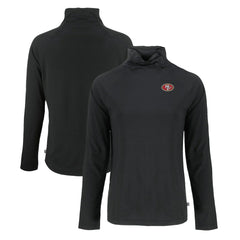 San Francisco 49ers Cutter & Buck Women's Coastline Epic Comfort Eco Recycled Funnel Neck Raglan Pullover Sweatshirt - Black - NFL