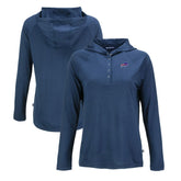 Buffalo Bills Cutter & Buck Women's Coastline Epic Comfort Eco Recycled Raglan Pullover Hoodie - Navy - NFL