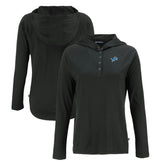 Detroit Lions Cutter & Buck Women's Coastline Epic Comfort Eco Recycled Raglan Pullover Hoodie - Black - NFL