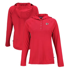 Kansas City Chiefs Cutter & Buck Women's Coastline Epic Comfort Eco Recycled Raglan Pullover Hoodie - Red - NFL
