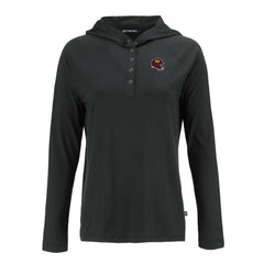 Washington Commanders Cutter & Buck Women's Coastline Epic Comfort Eco Recycled Raglan Pullover Hoodie - Black - NFL