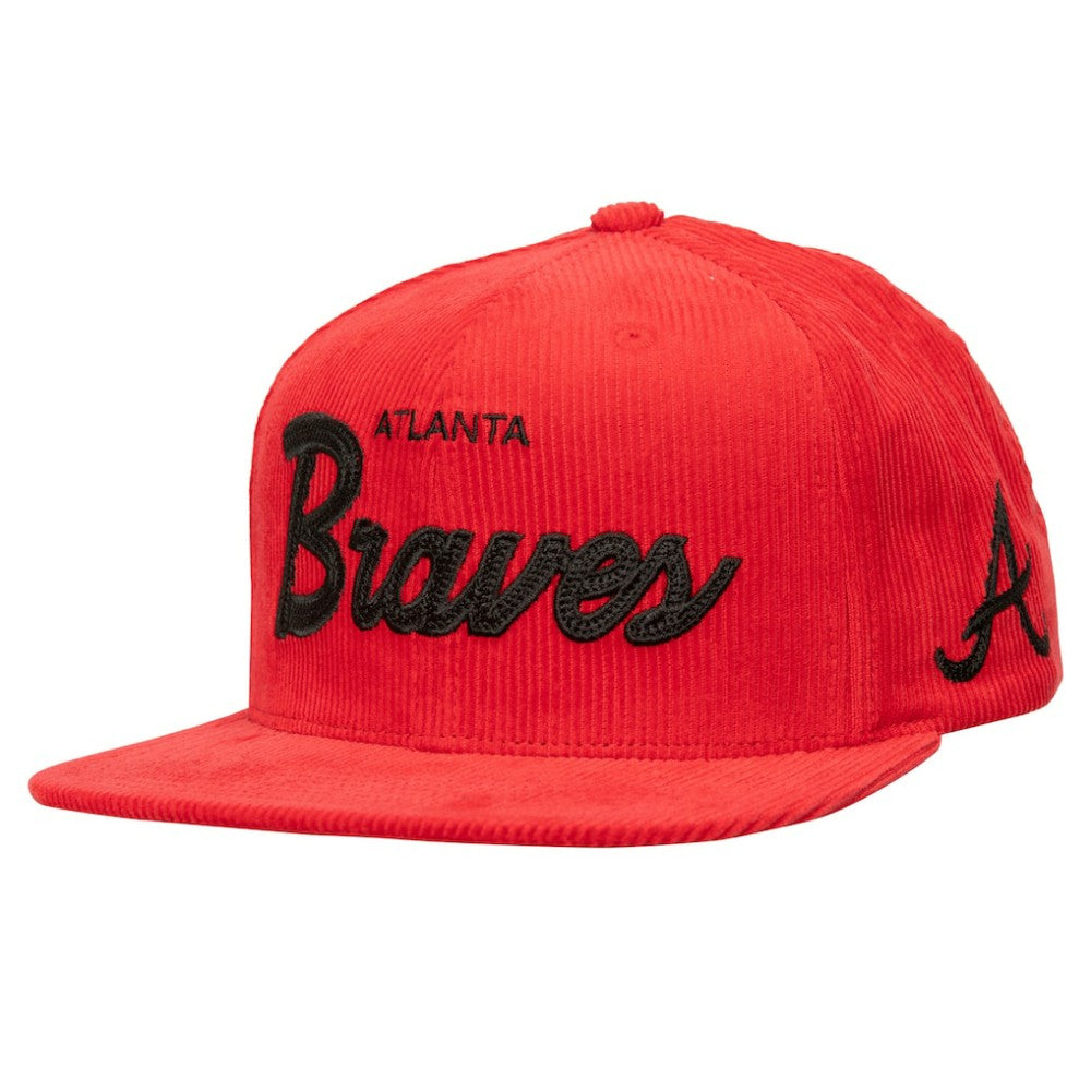Mitchell & Ness Atlanta Braves Male Adult Corduroy Snapback Hat Near Me