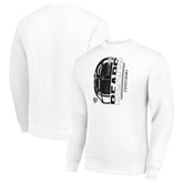 Chicago Bears Starter Half Helmet Team Graphic Tri-Blend Fleece Pullover Sweatshirt - White - NFL