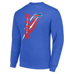 Buffalo Bills Starter Color Scratch Team Graphic Fleece Pullover Sweatshirt - Royal - NFL