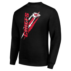 Kansas City Chiefs Starter Color Scratch Team Graphic Fleece Pullover Sweatshirt - Black - NFL