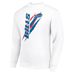 Buffalo Bills Starter Color Scratch Team Graphic Fleece Pullover Sweatshirt - White - NFL