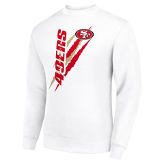 San Francisco 49ers Starter Color Scratch Team Graphic Fleece Pullover Sweatshirt - White - NFL