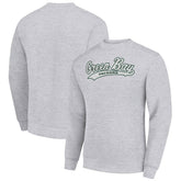 Green Bay Packers Starter Tailsweep Team Graphic Tri-Blend Fleece Pullover Sweatshirt - Heather Gray - NFL