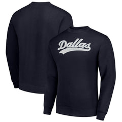 Dallas Cowboys Starter Tailsweep Team Graphic Tri-Blend Fleece Pullover Sweatshirt - Navy - NFL