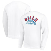 Buffalo Bills Starter Half Ball Team Graphic Tri-Blend Fleece Pullover Sweatshirt - White - NFL