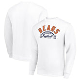 Chicago Bears Starter Half Ball Team Graphic Tri-Blend Fleece Pullover Sweatshirt - White - NFL