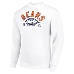 Chicago Bears Starter Half Ball Team Graphic Tri-Blend Fleece Pullover Sweatshirt - White - NFL