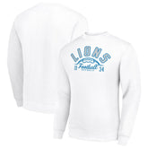 Detroit Lions Starter Half Ball Team Graphic Tri-Blend Fleece Pullover Sweatshirt - White - NFL