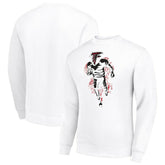Atlanta Falcons Starter Logoface Team Graphic Tri-Blend Fleece Pullover Sweatshirt - White - NFL