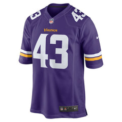 Andrew Van Ginkel Minnesota Vikings Team Game Jersey - Purple - Nike