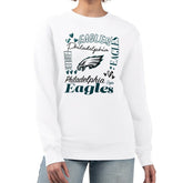 Philadelphia Eagles G-III 4Her by Carl Banks Women's Collage Graphic Fleece Pullover Sweatshirt - White - NFL