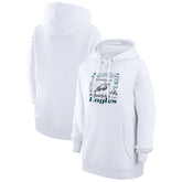Philadelphia Eagles G-III 4Her by Carl Banks Women's Collage Graphic Fleece Pullover Hoodie - White - NFL