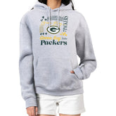 Green Bay Packers G-III 4Her by Carl Banks Women's Collage Graphic Fleece Pullover Hoodie - Heather Gray - NFL