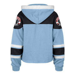 47 brand Washington Wizards '47 Women's 2024/25 City Edition Superior Cropped Lace-Up Pullover Hoodie Light Blue
