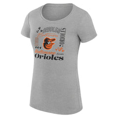 Baltimore Orioles G-III 4Her by Carl Banks Women's Super-Slim Fit Lightweight Collage Team Graphic Crew Neck T-Shirt Near Me