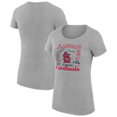 St. Louis Cardinals G-III 4Her by Carl Banks Women's Super-Slim Fit Lightweight Collage Team Graphic Crew Neck T-Shirt for sale
