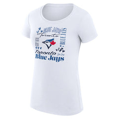Toronto Blue Jays G-III 4Her by Carl Banks Women's Super-Slim Fit Lightweight Collage Team Graphic Crew Neck T-Shirt Sale