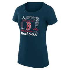 Boston Red Sox G-III 4Her by Carl Banks Women's Super-Slim Fit Lightweight Collage Team Graphic Crew Neck T-Shirt for sale