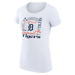 Detroit Tigers G-III 4Her by Carl Banks Women's Super-Slim Fit Lightweight Collage Team Graphic Crew Neck T-Shirt Discount
