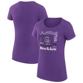 Colorado Rockies G-III 4Her by Carl Banks Women's Super-Slim Fit Lightweight Collage Team Graphic Crew Neck T-Shirt for sale