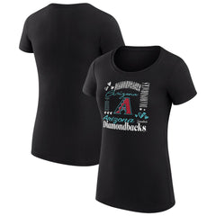 Arizona Diamondbacks G-III 4Her by Carl Banks Women's Super-Slim Fit Lightweight Collage Team Graphic Crew Neck T-Shirt Sale