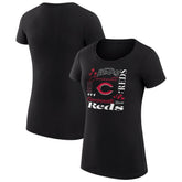Cincinnati Reds G-III 4Her by Carl Banks Women's Super-Slim Fit Lightweight Collage Team Graphic Crew Neck T-Shirt Discount