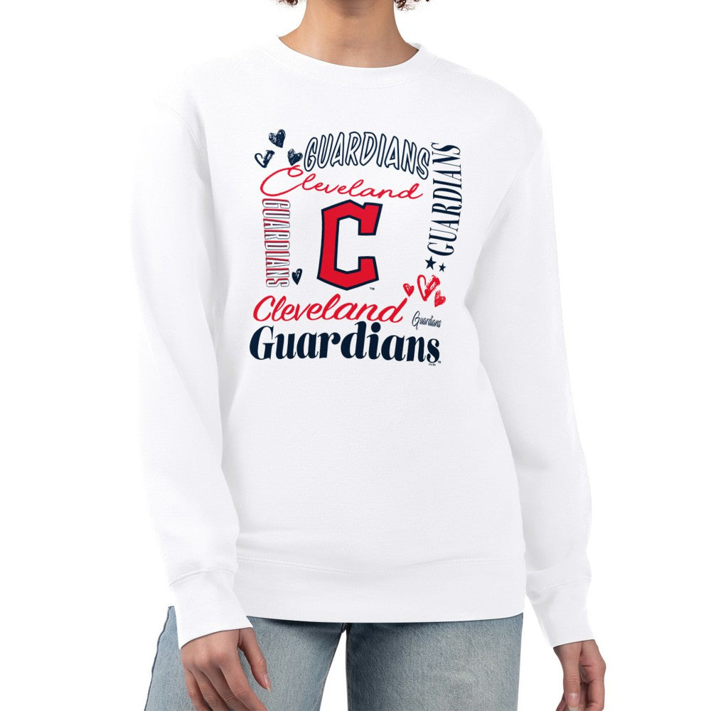 Cleveland Guardians G-III 4Her by Carl Banks Women's Collage Team Graphic Fleece Pullover Hoodie Sale