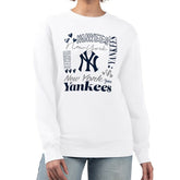 New York Yankees G-III 4Her by Carl Banks Women's Collage Team Graphic Fleece Pullover Hoodie Outlet