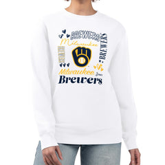 Milwaukee Brewers G-III 4Her by Carl Banks Women's Collage Team Graphic Fleece Pullover Hoodie Near Me