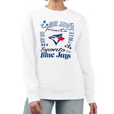 Toronto Blue Jays G-III 4Her by Carl Banks Women's Collage Team Graphic Fleece Pullover Hoodie Discount