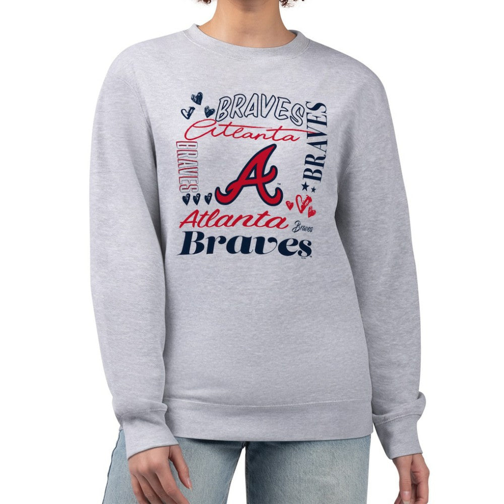 Atlanta Braves G-III 4Her by Carl Banks Women's Collage Team Graphic Fleece Pullover Hoodie Discount