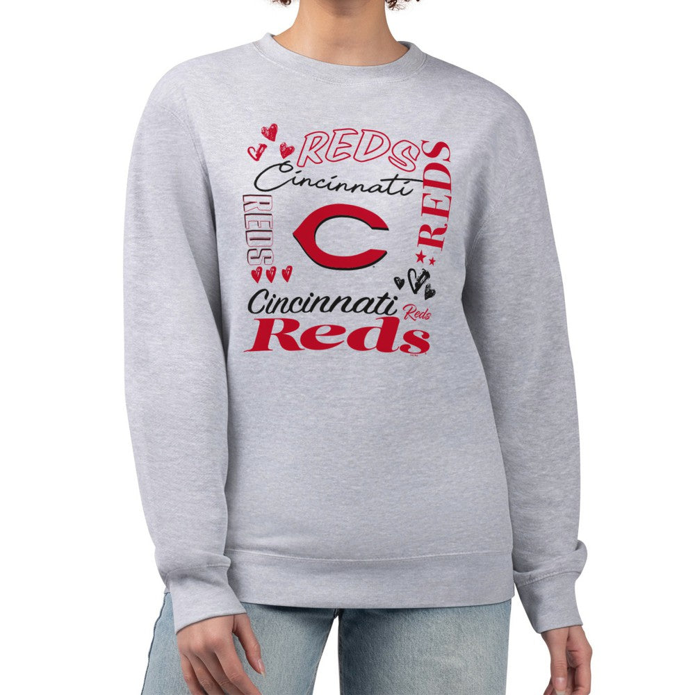 Cincinnati Reds G-III 4Her by Carl Banks Women's Collage Team Graphic Fleece Pullover Hoodie Discount