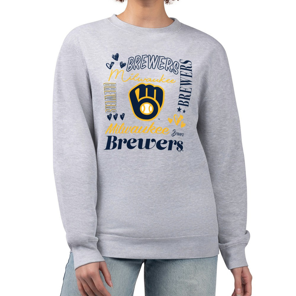 Milwaukee Brewers G-III 4Her by Carl Banks Women's Collage Team Graphic Fleece Pullover Hoodie Near Me